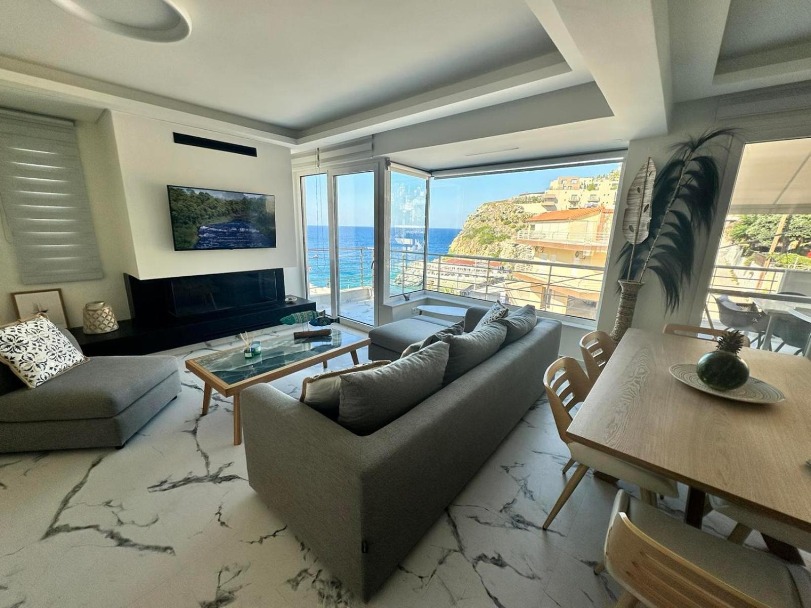 Popis Sea View Apartments Агия-Пелагия  Экстерьер фото